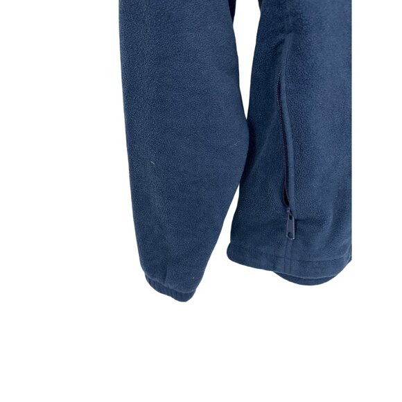 Columbia Mens Navy Blue Full-Zip Fleece Jacket Size L Lightweight Warm Outerwear - Picture 2 of 15